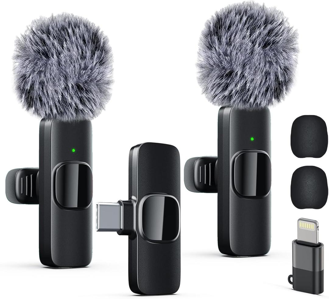 Labstandard Professional Wireless Lavalier Lapel Microphone for iPhone, iPad, mini Video Recording Mic for Interview Video Podcast Vlog YouTube & Livestream, Noise Reduction, Plug &Play