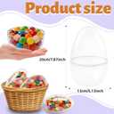 12 Pack 8 Inch Jumbo Clear Easter Eggs Plastic Giant Transparent Easter Eggs Huge Fillable Easter Egg for Easter Theme Party Easter Egg Hunt Party Favor