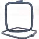 Nurge Square Embroidery Hoop - Plastic Cross Stitch Frame for Needlepoint & Embroidery - Adjustable Craft Hoop - Anthracite - No:4 (Large)