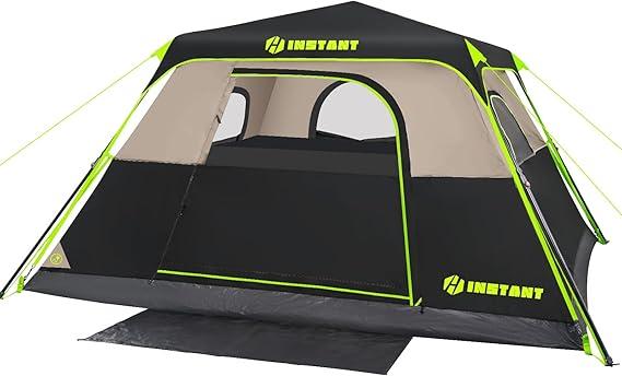 6 Person Instant Tent,Pop Up Tents for Camping with Rainfly | 60 Seconds Easy Setup,Cabin Tent for Family Camping with Expandable Carry Bag & Upgraded Ventilation