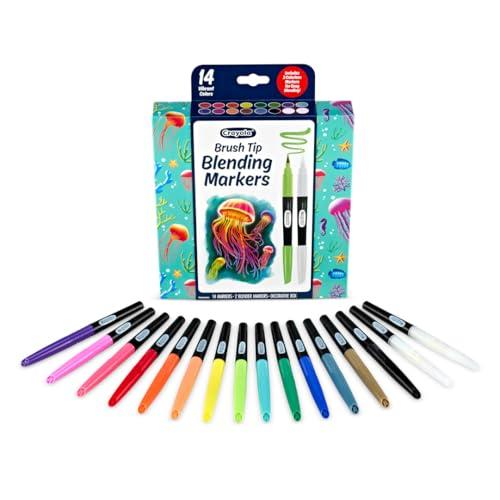 Crayola Blending Marker Set, 16 Count Markers, 2 Colorless Blenders, Adult Coloring Markers, Gifts for Teens & Adults