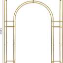 3D Metal Wedding Arch Frame, Gold Square 3D Backdrop Stand for Wedding Ceremony, Reception, Engagement Party, Birthday, Photo Booth & Event Decor, Medium