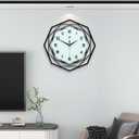 Large Wall Clock for Living Room Decor Modern Big Wall Clock for Kitchen Bedroom Home Decoration Extra Giant Black Clock Battery Operated for Dining Room Bathroom Office Decorative 18 Inch