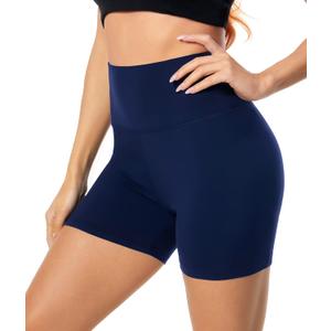 FULLSOFT High Waisted Biker Shorts for Women-5" Tummy Control Fitness Athletic Workout Running Yoga Gym Shorts, 2XL-3XL