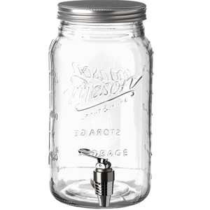 Mason Glass Drink Dispenser 4L, Dirty