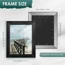 12x16 Picture Frame, Vintage Black Poster Frame with Real Glass