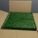 Aodaer 48 Pack Artificial Grass Mat 12 x 12 Inch Fake Grass Square Mat Synthetic Turf Patch Tiles with Drainage Hole for DIY Decoration Balcony Patio Chicken Nesting, Spring Green
