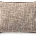 Loloi II Collection PLL0183 Brown/Ivory 16'' x 26'' Cover Only Pillow