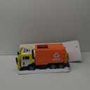 JOYIN Large Friction Powered Garbage Truck Toy Set, Includes Dumpster, Trash Bins, and Learning Cards for Kids, Orange