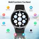 Woneligo Smart Watch for Men,1.57inch AMOLED Touchscreen Fitness Watch for iPhone & Android,Heart Rate/Sp02/Sleep Monitor,110+ Sport Modes IP68 Waterproof Bluetooth Calls,2 Bands (Black, 1.57)