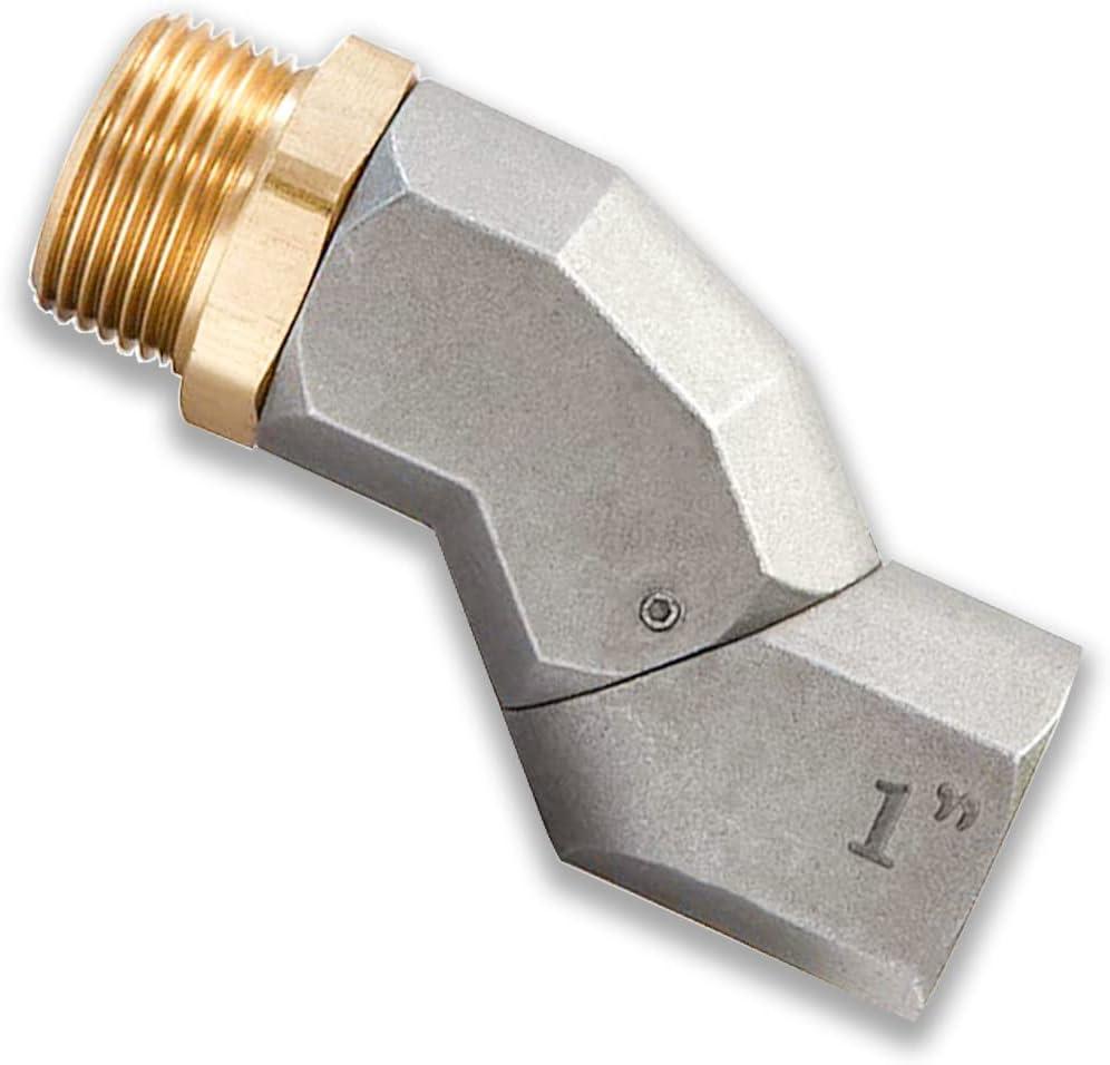 (1" NPT, 1PCS) Fuel Hose Swivel 360 Rotating Connector for Fuel Transfer Pump Fuel Nozzle Multi Plane Fuel Plane Swivel