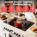 Upgraded Electric Cooktop 30 Inch 5 Burner 8600W 240V