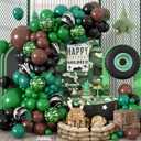 Paready Camouflage Balloon Arch, 120 Pcs Military Camo Balloon Arch Garland, Camo Dark Green Print Agate Black Brown Balloons for Boys Men Birthday Army Military Hunting Camping Theme Party Decoration