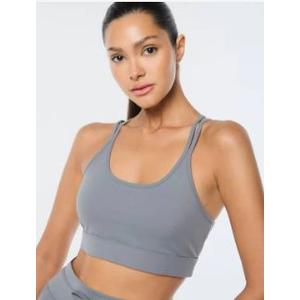 RUNNING GIRL Sports Bras for Women, Medium-High Impact Running Strappy Sports Bra with Removable Pads XL