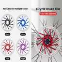 YBEKI 2-Pack Bike Disc Brake Rotor (160/180/203mm) CNC-Machined / 12 Bolts - 6-Hole Lightweight Stainless Steel Rotors with Heat Dissipation Holes for MTB/Road/BMX Bikes (Red)