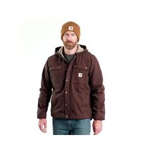 Carhartt Men's Relaxed Fit Washed Duck Sherpa-Lined Utility Jacket, Large