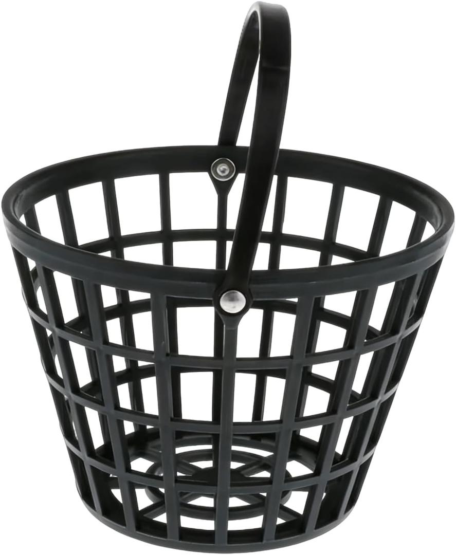 Black Golf Ball Basket,Golf Balls Container Case,Ball Bucket with Handle,Balls Holder,Holds 25 Balls (Balls not Included)