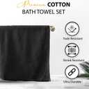 KAHAF COLLECTION 100% Cotton Bath Towels, 24x48 Pack of 6 Towels, Quick Dry, Highly Absorbent, Soft Feel Towel, Gym, Spa, Bathroom, Shower, Pool, Luxury Soft Towels (Grey, 24x48-6 Pack)