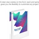 Samsill 8 Pack Durable 1 Inch 3 Ring Binders, Round Ring, Clear View Cover for Presentations, White