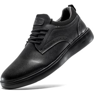 Men's Dress Sneakers Oxfords Shoes Business Wingtip Casual Walking Brogue Shoes (5.5, All Black)