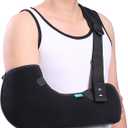 Cozyhealth Arm Sling Shoulder Injury Immobilizer Rotator Cuff Support Brace for Sleeping, Comfortable Medical Sling Arm for Shoulder Injury, Left and Right Arm for Men and Women (Medium) (Black)
