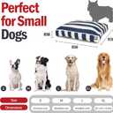 Majestic Pet Rectangle Small Dog Bed Washable Non Slip Comfy Pet Bed Dog Crate Bed with Removable Washable Cover Dog Kennel Bed for Sleeping - Dog Bed Small Breed 27x20x4 Inch Navy Blue