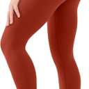 High Waisted Leggings for Women, Tummy Control Leggings No See Through Workout Yoga Pants (Large-X-Large, 15 Light Brown)