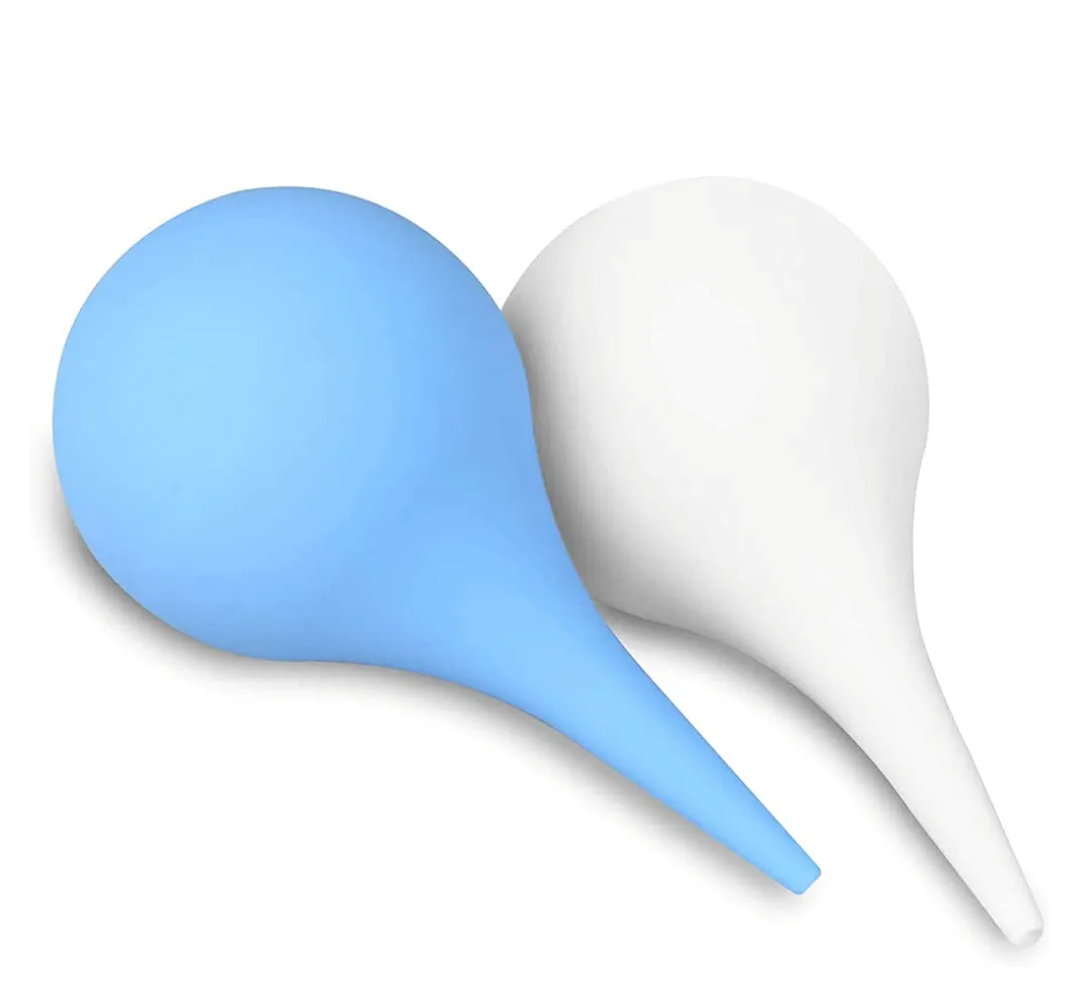 2 Pack Ear Syringe 2oz / 60ml Hand Bulb Syringe Ear Washing Squeeze Bulb, Rubber Squeeze Bulb Ear Syringe Ball Laboratory Tool