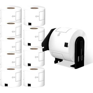 2.4x3.9 Shipping Labels Compatible with Brother DK-1202 (10 Rolls | 3000 Labels), HUOJI Thermal Labels Replacement for Brother QL-800 QL-820NWB QL-1110NWB