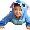 OGU' DEAL Kids Halloween Onesie Animal Pajamas Halloween Cosplay One Piece Costumes Cartoon Outfits Jumpsuit for Boys Girls (Blue)