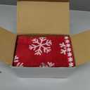 Shemilly 2pcs Christmas Hand Towels Red White Snowflake Jacquard Hand Towel for Bath 100% Cotton Thick Soft Bathroom Kitchen Decorative Set for Xmas Winter Holiday Decor Gift,16 x 27 Inch