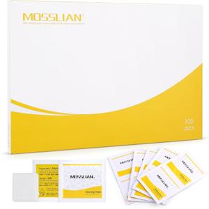 100 Count Hearing Aid Wipes Individually Wrapped Hearing Aid Cleaner Hearing Aid Cleaning Wipes for Hearing Aids,Earmold, Earbuds, Headphone,Screen,Glasses,Phone