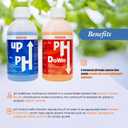 Hydroponics pH Up Down Solution pH Control Kit,pH Adjuster for Hydroponic, Aquaponic, Balance Nutrient Solution, Include pH Test Strips(8.45oz/250ml)
