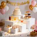 Dessert Table Display Set,6pcs Buffet Risers,Dessert Table Display Set,White Buffet Risers,Acrylic Boxes For DisplayWhite,DessertTable DisplaySet,Cube Boxes NestingRisers(8"-7"-6"-5"-4"-4")