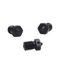 4pcs Hardened Steel Nozzles V6 Nozzle 0.4mm Compatible with V6 Hotend Prusa i3 MK3 MK3S Prusa mini Anycubic Mega 3D Printer Printing PEI PEEK or Carbon Fiber Filament (4x0.4mm)