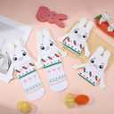 2 Pair Cute Bunny Magnetic Socks for Kids Adults Holiday Holding Hands Socks Funny Gifts