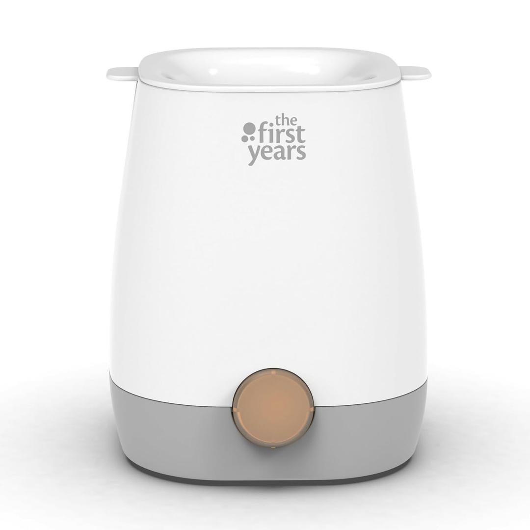 The First Years Baby Bottle Warmer and Sterilizer - Pacifier and Bottle Nipple Sanitizer - Feeding Baby Essentials for Formula or Breast Milk - Holds Multiple Sizes (1 Count (Pack of 1))