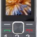 Yoidesu 2G Dual SIM Unlocked Mobile Phone, Large Buttons Senior Cell Phone with 2.4 Inch HD Screen, 6800mAh Battery GSM Dual SIM FM LED Flashlight for Elderly (US Plug) (Black)