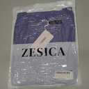 ZESICA Women's Casual Long Sleeve Crew Neck High Waist Smocked Flowy Tiered Midi Dress (Blue, M)