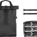 WANDRD PRVKE Rolltop 21L V4 Photography Bundle – Expandable Travel Camera Backpack with Essential Camera Cube and Laptop Sleeve