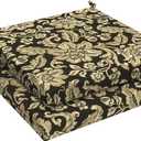 LVTXIII Outdoor Chair Cushions, Fade-Resistant Patio Furniture Cushions Outdoor Chair Pads with Ties for Dining Chairs and Garden Furniture Use, 19"x19"x2" 2 Pack, Jacobean Black