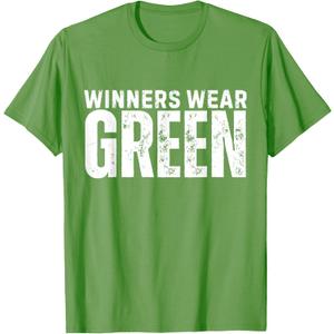Winners Wear Green Spirit Wear Team Game Color War Camp Game T-Shirt