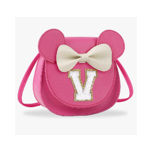 Toddler Purse Girl Wallet for 2-10 Year Old Birthday Gift, Personalized Kids Little Mouse Ear Bow Crossbody Shoulder Purse