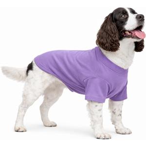 Lovelonglong Pet Clothing Dog Costumes Basic Blank T-Shirt Tee Shirts for Medium Dogs Violet XXL