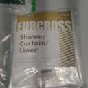 EurCross 9G Clear Shower Curtain Liner 72 x 78 inches Long with 5 Magnet Weights, Heavy Duty Weighted Premium PEVA Plastic Shower Curtain Liner with 12 Hooks for Bathroom