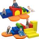 Toddler Climbing Toys Indoor, 8-Piece Colourful Foam Climbing Blocks for Tollders, Soft Play Climbing for Toddlers, Inside Crawling & Sliding Foam Soft Play Set