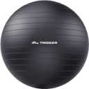 Trideer Extra Thick Yoga Ball Exercise Ball, 5 Sizes Gym Ball, Heavy Duty Ball Chair for Balance, Stability, Pregnancy, Quick Pump Included (Black)
