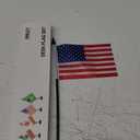 Anley USA Deluxe Desk Flag Set - 6 x 4 inch Miniature American US Desktop Flag with 12" Solid Pole - Vivid Color and Fade Resistant - Black Base and Spear Top