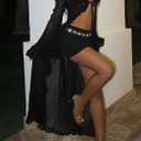 NRTHYE Women Mesh Long Flowy Kimono Cardigan Sexy Sheer Long Sleeve Ruffled Chiffon Duster Robe Summer Beach Cover Up (Black, L)