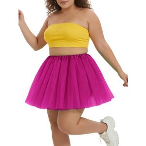 3 Layers Tulle Tutu Skirt for Women Plus Size, Adult Halloween Tutu Cosplay Costume Ballet Dress for Holiday, XXL PLus 